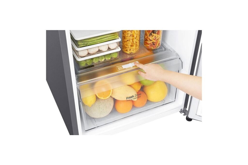 LG freezer in dark graphite with smart inverter compressor.