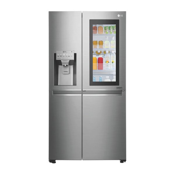 LG GR-X257CQVV Side By Side Refrigerator 3 Door Knock & Knock Platinum Silver
