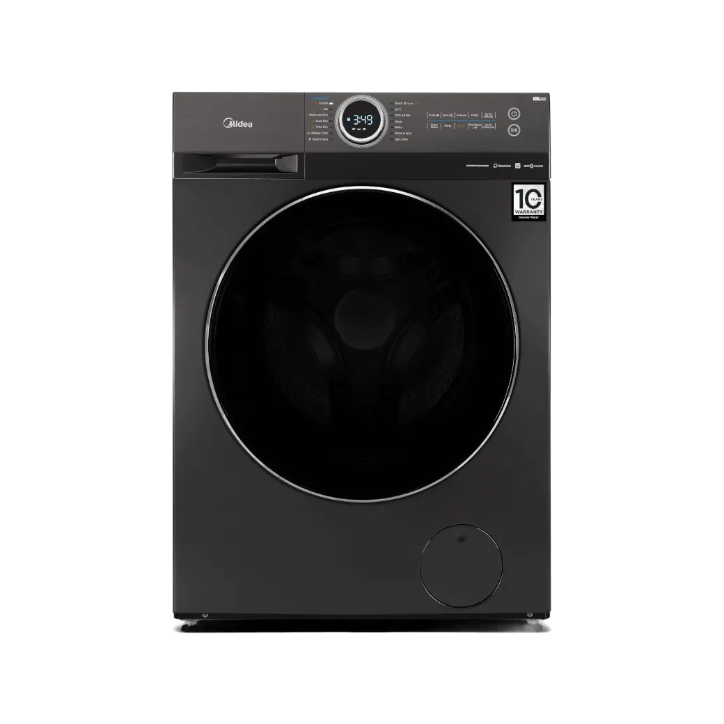 A-MF200-v1-5- MIDEA FRONT LOAD WASHING MACHINE 12W/8D KG GREY MF200-D120-G-PK - Image 1