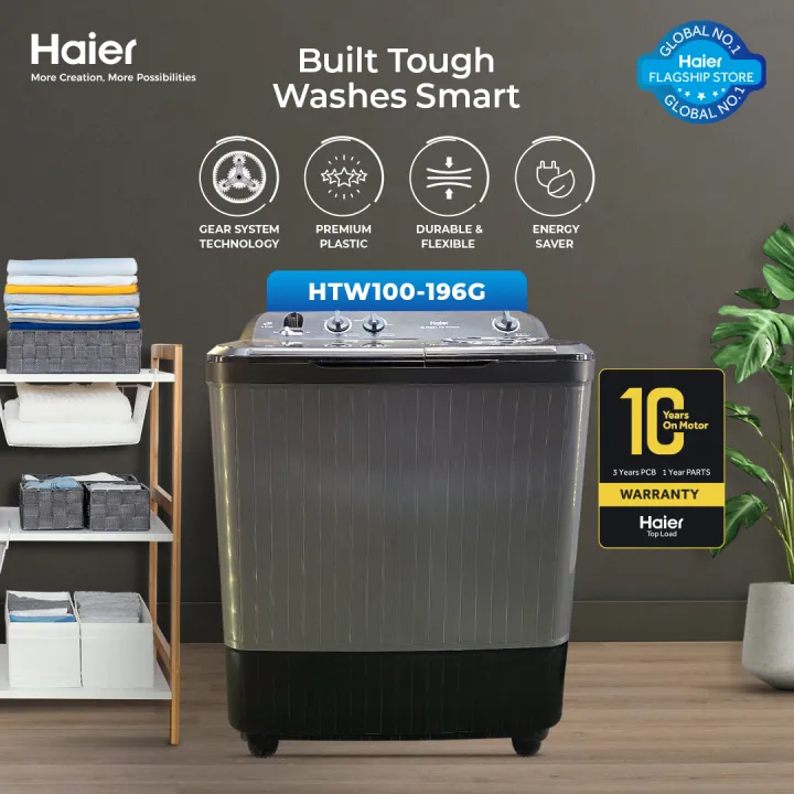 b7e924582a30fd8a9c308434916c0779.jpg_720x720q80.jpg_ HAIER WASHING MACHINE 10KG HWM100-196G BLACK/GRAY SEMI AUTOMATIC - Image 1
