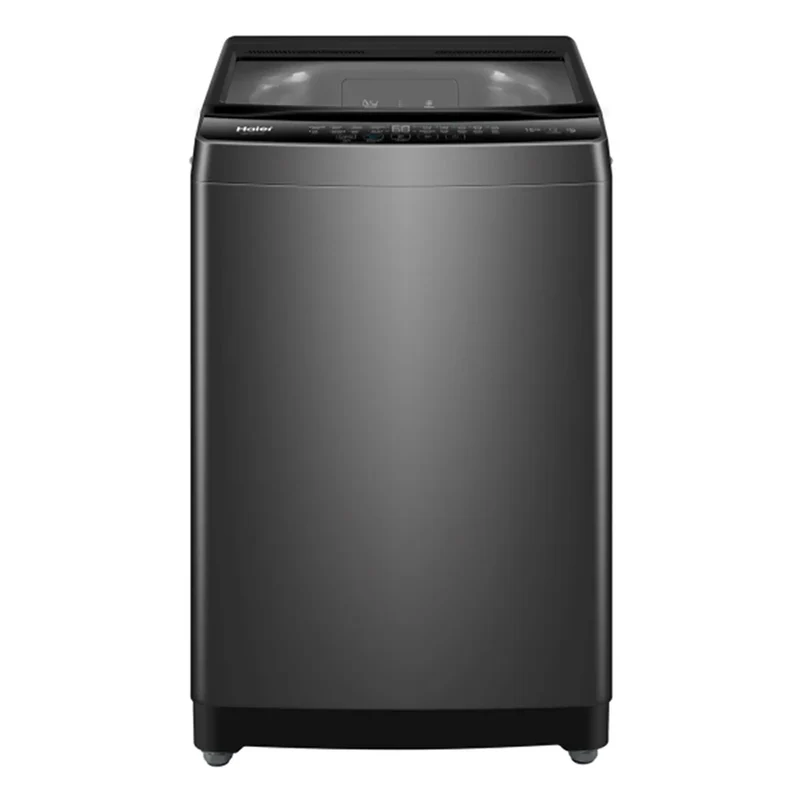 haier-10kg-automatic-top-load-washing-machine-model-hwm100-316hs8 HAIER WASHING MACHINE 10KG HWM100-316HS8 BLACK WITH BASE - Image 1